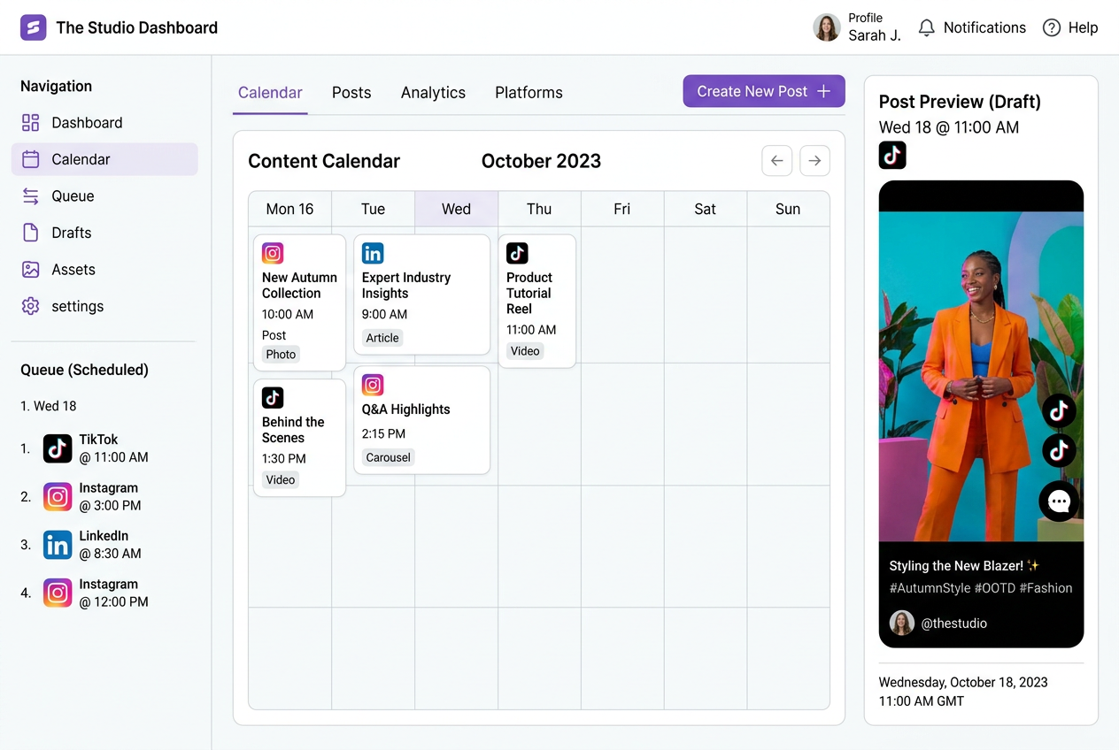PostTempo scheduling dashboard